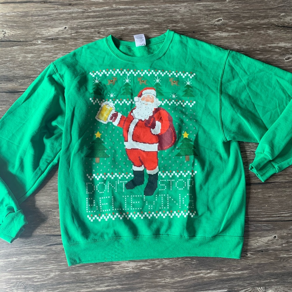 Large Christmas Santa holiday sweatshirt